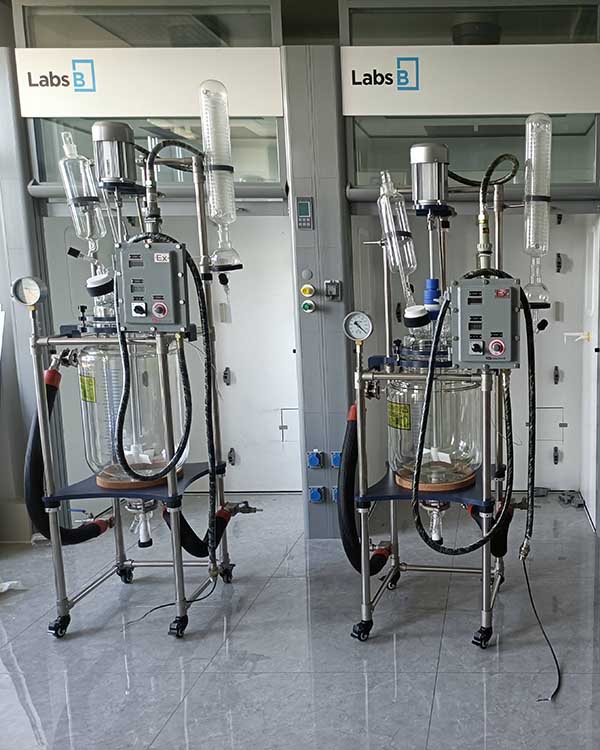 河北某制藥企業20L防爆玻璃反應釜