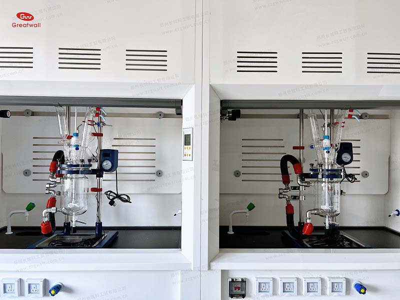 上海某醫藥企業訂購我司1L雙層玻璃反應釜